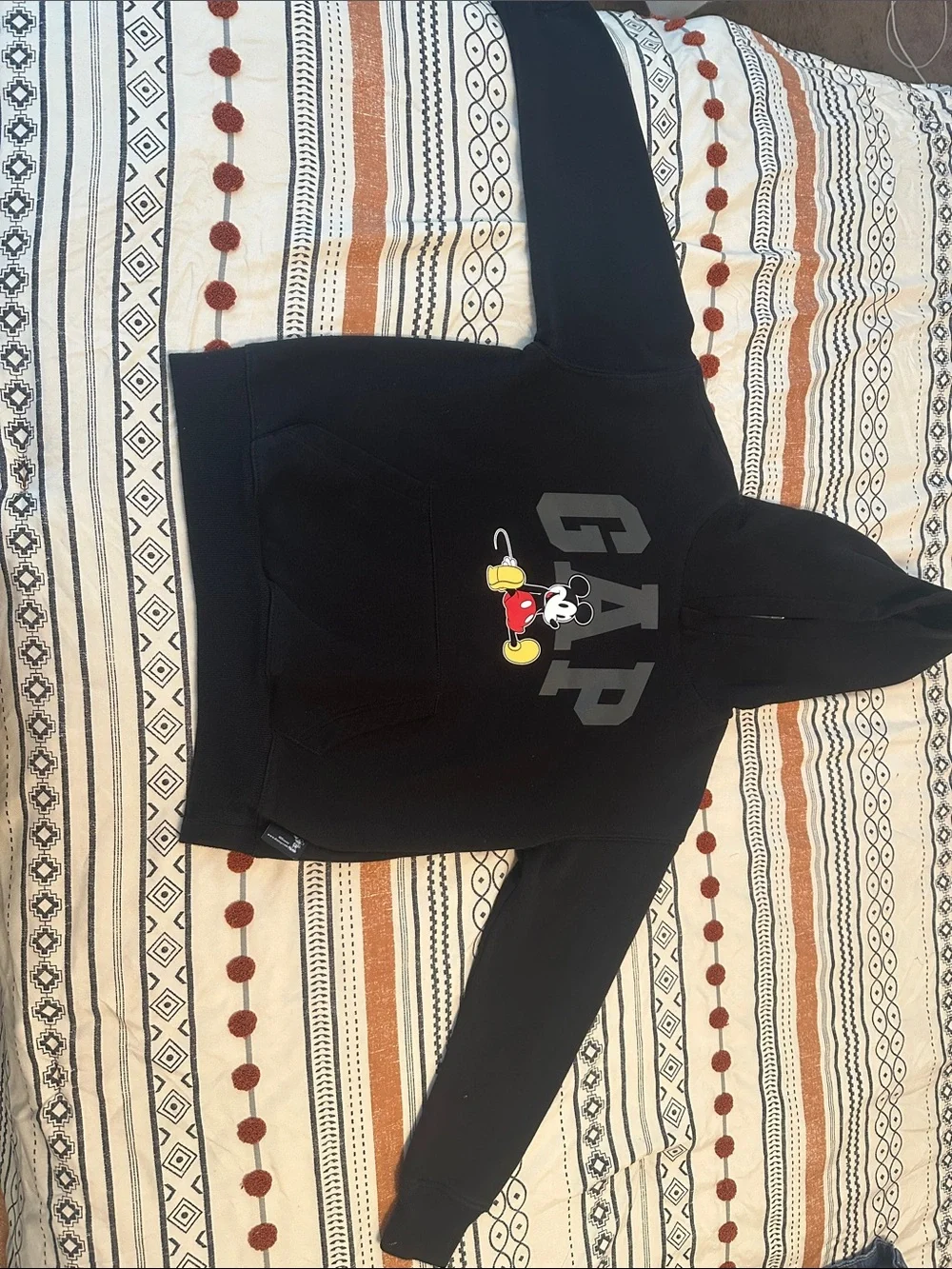 Kids (Boy/Girl) GAP Black Hoodie with Mickey Mouse Graphic